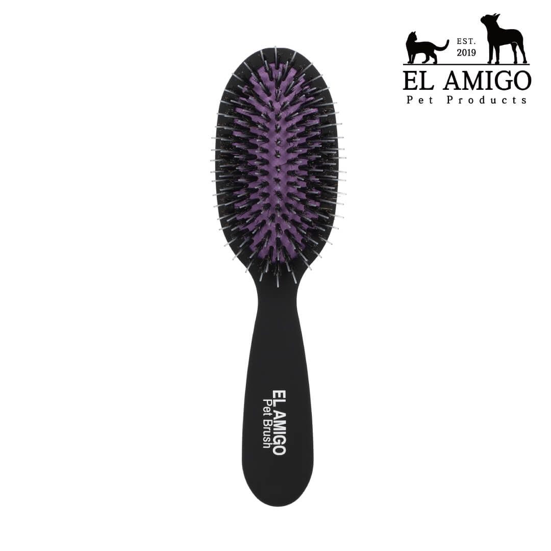 EL AMIGO(エルアミーゴ)】ミックスホッグ ブリッスルブラシ パープル